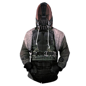 Batman Sudadera Bane Cosplay Sudadera con Cremallera Ropa Casual Unisex